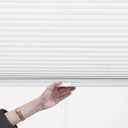 DEZ FURNISHINGS Cordless 1" Signature Light Filtering Cellular Shade, 22" W x 42" H, White