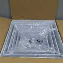 6 PCS Buffet Risers, Large Food Risers for Buffet Table, Display Stand Shelf for Party, Catering, Jewelry & Collectibles, White Acrylic Nesting Boxes for Food Display (10" 9" 8" 7" 6" 5")