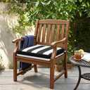 Outdoor Chair Cushions Set of 2, Waterproof Patio seat Cushions for Outdoor Furniture, Fade Resistant with Non Slip Bottom, Replacements for Dining Chairs, 19x 19 Black White