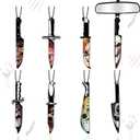 Car Air Fresheners Horror Movie Merchandise Gifts Halloween Tree Decoration Indoor 8PCS, Mirror Hanging Ornament Knife Classic Character Accessory for Men Women Lover Blk Ice Scent