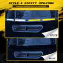 Black Windshield Trim Batwing Fairing Led Lights with LED Running Light & Amber Turn Signal for Harley 2014-2023 Touring Electra Glide Street Glide Ultra Limited