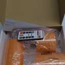 Homemory Halloween Orange Flameless Candles with String Lights, Battery Operated LED Candles with Remote and Timer, Candles for Halloween Decoration, Fall, Harvest Festival