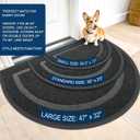 OLANLY Half Circle Front Door Mat Outside 59x34 All-Season Rubber Doormat
