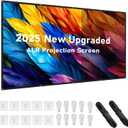 AAJK ALR Projector Screen, 4K Movie Projector Screen 16:9 HD Foldable Anti-Crease Portable Projector, Movies Screen for Home Theater Outdoor Indoor Support Double Sided Projection (120in Pro)