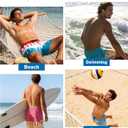 westwolf Men Swim Trunks 5.5 Inch Board Shorts 2 in 1 Swimwear with Compression Liner (Blue, XXL)