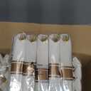 Supernal 100 Pack Gold Plastic Silverware,Pre Rolled Silverware Set Disposable,Gold Disposable Utensils Includes 100 Plastic Forks Spoons and Knives Set,and 100 Napkins for Wedding,Birthday, Party