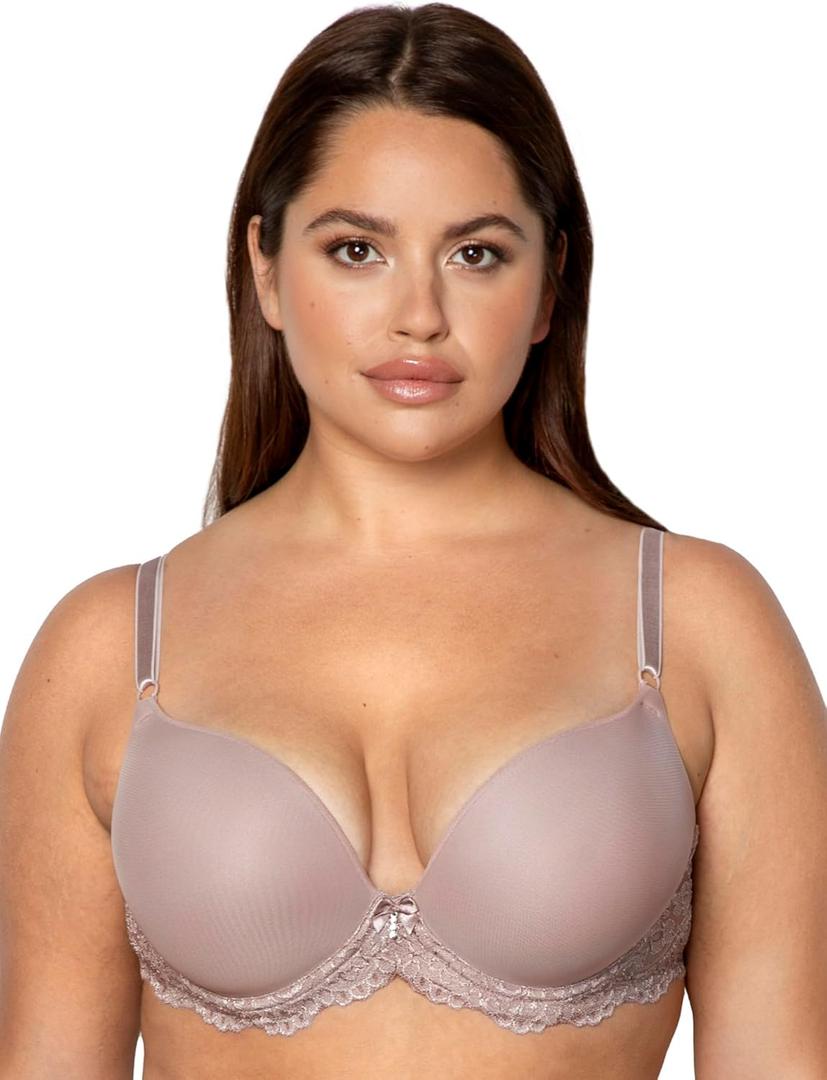 Smart & Sexy Women's Signature Lace Push-up Bra - Perfect for Seeking Effortless Style and Comfort (36C, Bark)