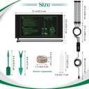 Hahood 2 Set Seed Starter Kit 40-Cell Seed Starter Tray with Grow Light Full Spectrum Seedling Heat Mat 40 Peat Pellets Seed Starting Soil Plant Label Garden Tool for Germination Seeds Growing, Black