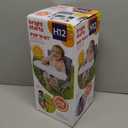 Bright Starts Pop 'N Sit Portable Booster, Indoor/Outdoor Use, Floor Seat with Feeding Tray, Grey, 6 Mos  3 Yrs