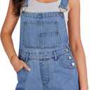 ANRABESS Overalls for Women Denim Shorts Overalls 2026 Summer Casual Loose Fit Adjustable Rompers Jean jumpsuit Bib Shortalls (Blue, XS)