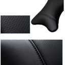 Car Neck Pillows Both Side Pu Leather 2pieces Pack Headrest Fit for Most Cars Filled Fiber Universal Car Pillow (Black)