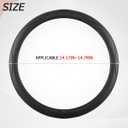 Car Steering Wheel Cover, 15 Inch Microfiber Suede Leather Breathable Vehicle Steering Wheel Protector, Anti-Slip Comfortable Automotive Interior Accessories, Universal Fit (Black/Black)