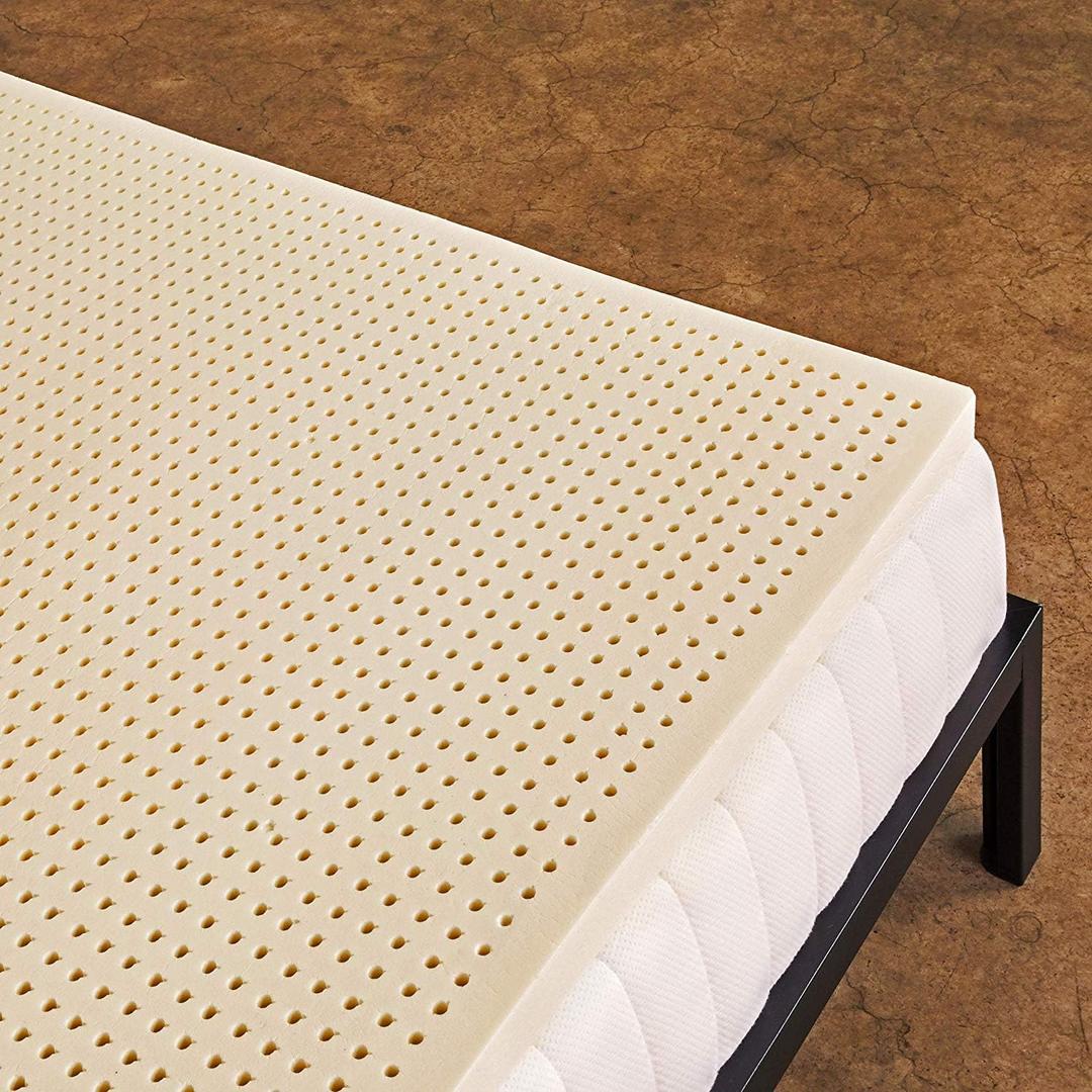Pure Green Natural Latex Mattress Topper - Firm - 2 Inch - King Size (GOLS Certified Organic)