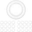 PARMIDA (24 Pack) 5/6 Inch Dimmable LED Disk Light Surface Flush Mount 15W, UL Listed, Recessed Retrofit Ceiling Disc Lights, Energy Star, Installs into Junction Box Or Recessed Can, 1050lm - 3000K