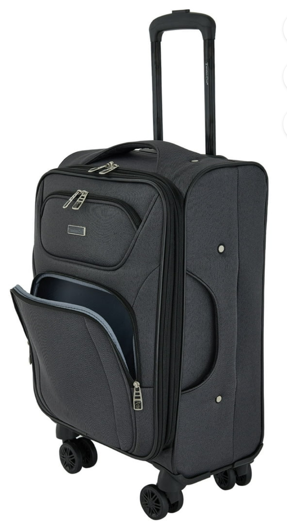 Travelers Club 3-Piece Rolling Soft Side Travel Luggage Set - Forged Iron Gray