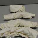 HFCNMY Stool Covers Round, Stretch PU Round Bar Stool Covers Waterproof Bar Stool Seat Covers Bar Chair Covers Washable Stool Cushion Slipcovers with Elastic Bands for 12-17 Inch Chair (4Pcs,Beige)