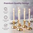 Candlestick Holders Taper Candle Holders, Candle Stick Candle Holder for Table Centerpiece, Wedding Reception, Festive Christmas Mantel Decoration or Home Decor(Gold, 3 Sets(6 Pcs))