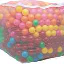 Amazon Basics BPA-Free Ball Pit Balls with Storage Bag, Crush-Proof Plastic for Toddlers Kids 12+ Months Play, 6 Pastel Colors, 1000 Count