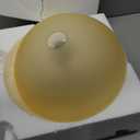 Bowl Glass Lamp Shade Replacement, 1-5/8 inch Fitter, 11.8" Diameter, 6.1" Height, Frosted Amber Globe Cover for Kitchen Island Pendant Light