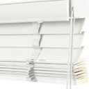 2" Slats Indoor Wood BlindsWindow Blinds, Horizontal Wooden Blind 18" 20" 28" 35" 40" 42" 48" 52" 55" 64" 70" 75" Cordless Blackout Privacy Windows Shades for Office,Bedroom,Living Room(White)