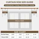 Boho Wood Curtain Rods for Windows 72 to 144 inch 1" Diameter Adjustable Heavy Duty Window Curtain Rod with Decorative Wooden Grain Finials Drapery Rods for Living Room Bedroom Kitchen Cafe Farmhouse