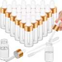 100 Pack Mini Dropper Bottle for Cuticle Oil, 10ml Small Sample Essential Oil Dropper Bottles for Travel, Clear Empty Vails for Cosmetic Perfume