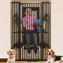 SHYUJAJIE 71 Inch Extra Tall Pet Gate for Cats, 29.5-48" Adjustable Wide Dog Gates, Pressure Mounted Walk Through Tall Cat Gate for Doorways,Hallway,Stairs,HouseBlack