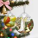 Christmas Ornaments, Christmas Tree Ornaments, Stained Glass Religious Ornament, Catholic Home Decor, Holiday Presents, Religious Gifts, Faith Gift for Christian, Gift Idea - Lady of Lourdes (Virgin Mary)