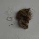 CJL HAIR Claw Clip Short Ponytail Hair Extensions DIY Bendable Metals Messy Bun Hair Piece for Wonen Wavy Curly Synthetic Fake Hairpieces Beige Multi