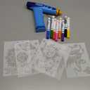 Crayola Marker Airbrush Spray Art Kit, Essential Easter Basket Stuffer for Kids, Battery-Powered Sprayer with 8 Washable Markers & 5 Stencils, DIY Craft Set, Ages 6+