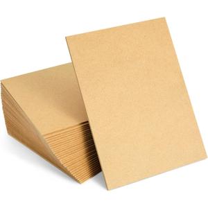 Juvale MDF Board Sheets - 30 Pack, 2mm Thin, 6 x 8 in, Brown - Chipboard & Photo Mailers & Document Boxes with Lid - Wood Boards for Shelves & Craft Projects