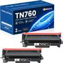 TN760 TN-760 Toner Cartridge High Yield Black Replacement for Brother TN760 TN-760 MFCL2750DW HLL2390DW MFCL2710DW HL-L2350DW Printer Ink, TN7602PK