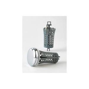 Drain Buddy Ultra Flo- 2 in 1 Bathroom Sink Stopper & Hair Catcher W/Patented Pull Clean Technology! | Fits 1.25 Sink Drains, Clog Preventing | Chrome Metal Cap / 1 Replacement Basket