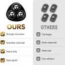 Appliance Casters - Furniture Sliders & Appliance Rollers for Kitchen, Coffee Machine, Blender, Oven Countertop Sliding (Black, 16pcs)