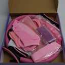 Pilates Essentials Kit for Women, Home Workout Equipment with 12'' Magic Circle, Mini Ball, 5 Resistance Bands, Hip Thrust Belt & Accessories, Pilates Ring Set for Toning, Strength & Flexibility (Pink)