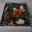 Ling's Moment Terracotta Flower Garland - 6FT Eucalyptus & Rose - Sweetheart Table Decor for Wedding Reception, Fall Artificial Floral Garland for Mantle, Christmas Decoration, Burnt Orange