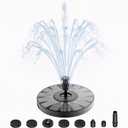 AISITIN 3.5W Solar Fountain for Bird Bath, Floating Solar Water Fountain Pump with 6 Interchangeable Nozzles, Outdoor Solar Water Pump for Garden Pond, Aquarium, Fish Tank, Pool