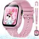 Waterproof Smart Watch for Kids Gift for Girls Age 5-12 with 32 Games, Dual Camera, Habit Tracking, Music Player, Video, Alarm Clock, HD Touchscreen Kids Smart Watch Birthday Toys for 3-12 Year Old