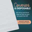 HOUZZKINGZ USA White Paper Tablecloths for Rectangle Tables | 54' X 108' 25 Pack | 3-Ply Premium Paper & Plastic Table Cloths for Parties Disposable