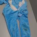 Gorkonpy Axolotl Costume Kids Girls Animal Onesie Pajamas Halloween Party Dress Up (Blue, 6-7 Years)
