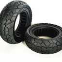 9 Inch 9x3.0-5.5 Solid Rubber Tire for Kukirin Electric Scooter, Wear-Resistant, Off-Road Replacement Tyre, Enhanced Grip Design for Outdoor Riding, Shock-Absorbing Black Wheel Accessory