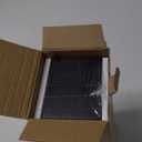 Bamboo Drawer Organizer, Narrow Silverware Organizer for Kitchen, Stackable Utensil Organizer, 2 Pcs Flatware Organizer, Wooden Storage Box Tray (Black, 12 X 3 X 2 Inch)