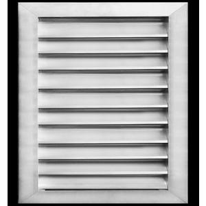 HVAC Premium 24"W x 30"H Aluminum Exterior Gable Louver Vent For Walls & Crawlspace - Weather-Resistant Air Grille With Screen Mesh - [Outer Dimensions 25.75"W x 31.75"H] (24 x 30, Anodized Aluminum)