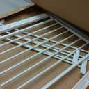 Babelio Metal Baby Gate, 29-48" Auto Close Easy Install Pet Gate, Extra Wide Walk Thru Child Safety Gate, Pressure Mounted Dog Gate for Doorways & Stairs, with Y Spindle Rods, White