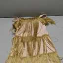 Honganda Kids Toddler Girl Sequin Fringe Tassel Dress - Sparkly Sleeveless Latin Dance Birthday Party Concert Dress 3-10T (5-6 Years, Gold)