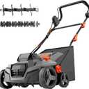 40V 15" 2-in-1 Cordless Electric Dethatcher & Scarifier Compatible with Dewalt 20V MAX Battery(Tool Only), w/12Gal Thatch Collection Bag, 5-Depth Adjustment, Quick-Fold, Walk Behind for Lawn Care