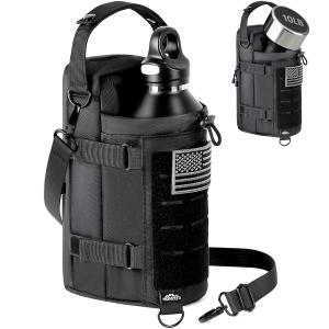 Magnetic Gym Bag for Men - Water Bottle Carrier Holder Bag with Shoulder Strap, 4 Built-in Magnets Gym Gifts for Men