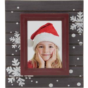 Winter Snowflake 4" x 6" or 5" x 7" Wood Picture Frame