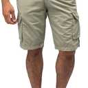 X RAY Mens Belted Cargo Shorts, Relaxed Fit Casual Knee Length 12.5" Cargo Shorts for Men (Big and Tall Shorts for Men) (Green, 36)
