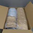 50-Pack 35oz Disposable Kraft Paper Bowlswith Lids and Forks, Large Meal Prep Containers To Go Food Prep Containers, Leakproof Paper Bowls Treat Soup Serving Bowl, Microwave Safe for Hot/Cold Food